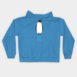 ice birb - penguin doodle Kids Hoodie